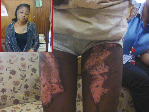 The victim. Inset: Mrs Kudirat Isekolowo.