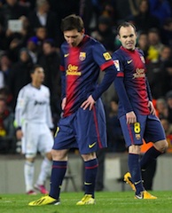 Lionel Messi: dejected it was a bad night