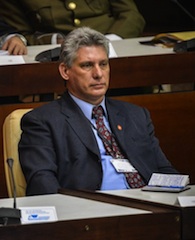 Miguel Diaz-Canel: heir apparent? AFP