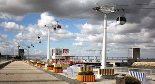 cable cars in Lisbon Portugal