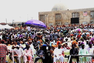 part of the crowd  that witnessed the second inaugural in Ondo state