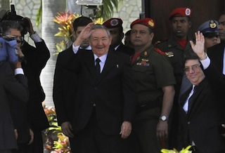 Cuba's Raul Castro, a stong ally of Chavez also came