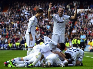 Real Madrid celebrate victory