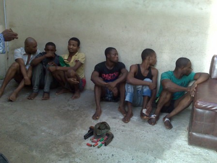 The suspects arrested by SARS