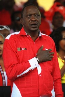 Uhuru Kenyatta: wins narrowly