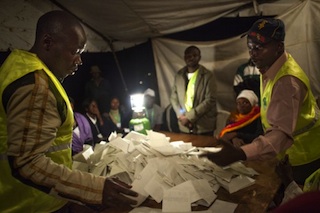 Vote counting in Kenya