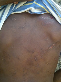 Back view of Miracle Ndubisi