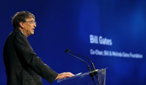 Bill Gates at the Global Vaccine Summit in Abu Dhabi. AFP Photo