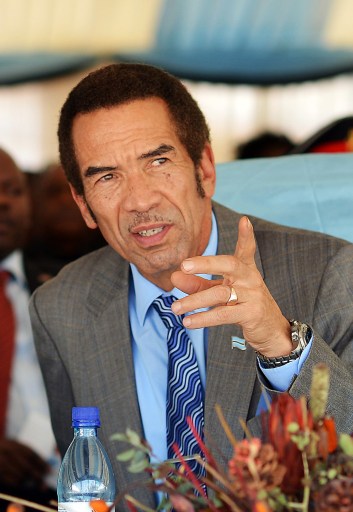 Botswana president, Ian Khama: wins second term in office