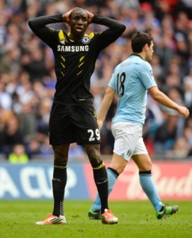 Demba Ba: frustrated by another keeper's save