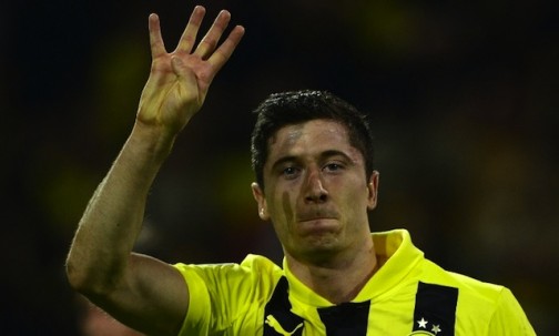 Dortmund Polish striker, Robert Lewandowski: ruins Wenger's birthday