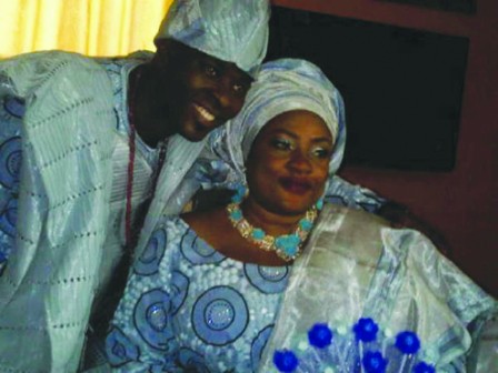 Foluke Daramola and Kayode during their wedding
