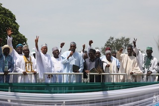 General Buhari addressing the ACN convention in Lagos