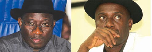 President Goodluck Jonathan and Gov Amaechi: Flexing muscles in Rivers State