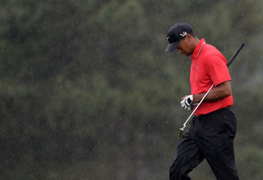 Tiger Woods leaves Augusta