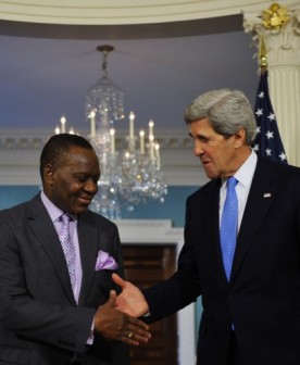 Nigeria's FM Ashiru and US Secretary of State, John Kerry in Washington 25 April