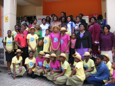 Girls participating  in a computer contest. Photo WITIN website