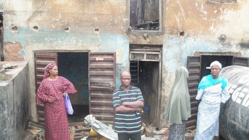 Some of the tanker fire victims, waiting for succour