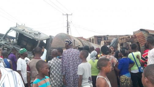 tanker that caused the inferno. Photo by Gbenro Adesina