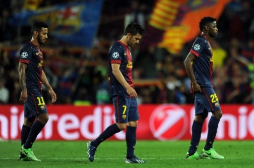 Heads bowed: a bad day for Barcelona at Camp Nou