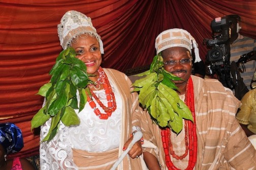 Governor Abiola Ajimobi and his wife, Florence