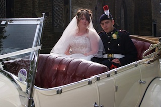 Rigby on his wedding day. Photo Manchester Evening News