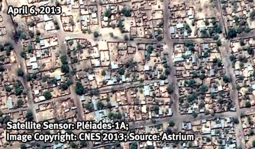 Satellite image of Baga before the attack