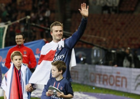 david Beckham: au revoir Paris. AFP photo