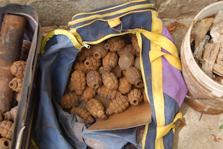 grenades found inside a bag