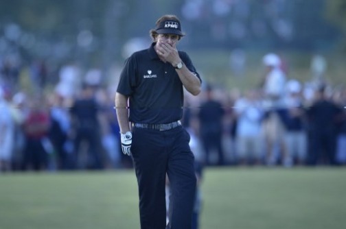 Phil Mickelson: misses the 18th hole 