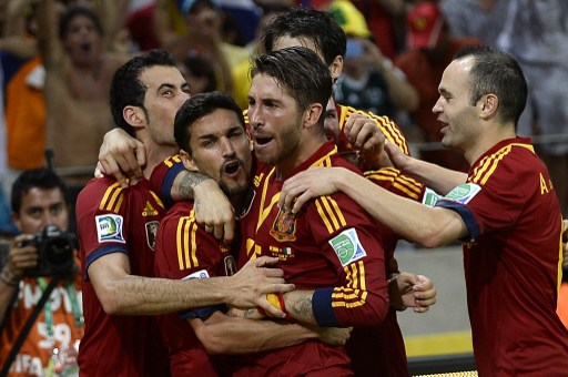 Spain celebrate victory