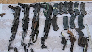 guns recovered from the suspects