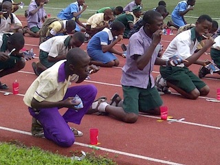 Lagos students brushing their teeth into Guinness Book of World Records