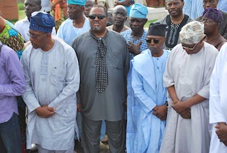 Nigeria's media chiefs at the funeral