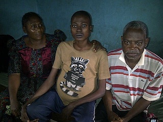 Jeremiah(middle) with his parents