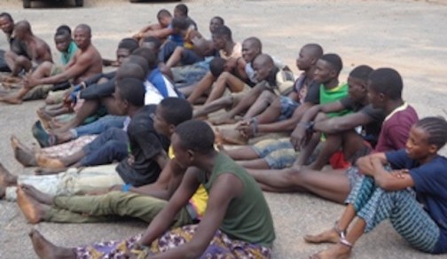 File Photo: some arrested oil thieves