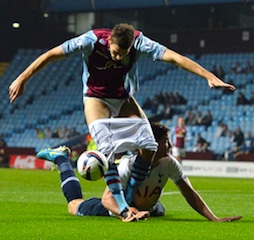 Aston Villa’s player loses his shorts in play