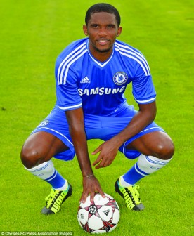 Eto'o in Chelsea colour
