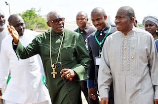 Jonathan arriving for the interdenominational service