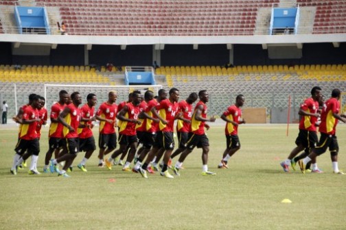 The Black Stars in training 9 October in Accra