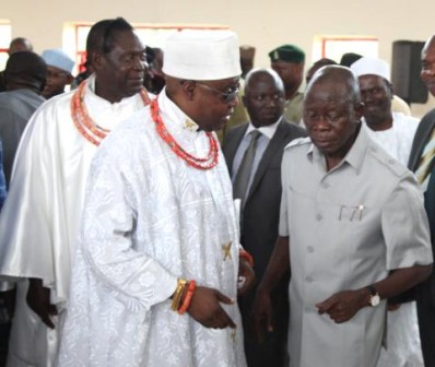 Governor Oshiomhole with Benin Kingdom Crown Prince