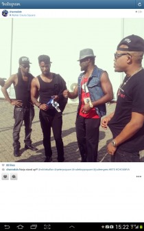 PSquare, Jude Okoye and Naeto C during the rehearsals