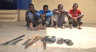 FILE PHOTO: Robbery Suspects in Ilorin at the Police Headquarters