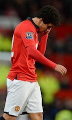 Dejected Fabio leaves the pitch. AFP