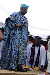 Olusegun Obasanjo with Buruji Kashamu