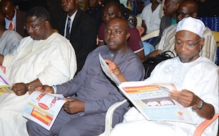 In Pictures: Aregbesola and Omisore 'jam' in Church - P.M. News