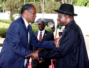 Compaore of Burkina Faso, with Jonathan