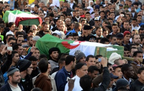Mourners going to bury the dead in Ghardaia