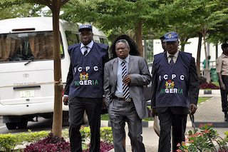 Iornem, middle, with ICPC operatives 