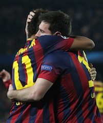Lionel Messi, Neymar celebrate